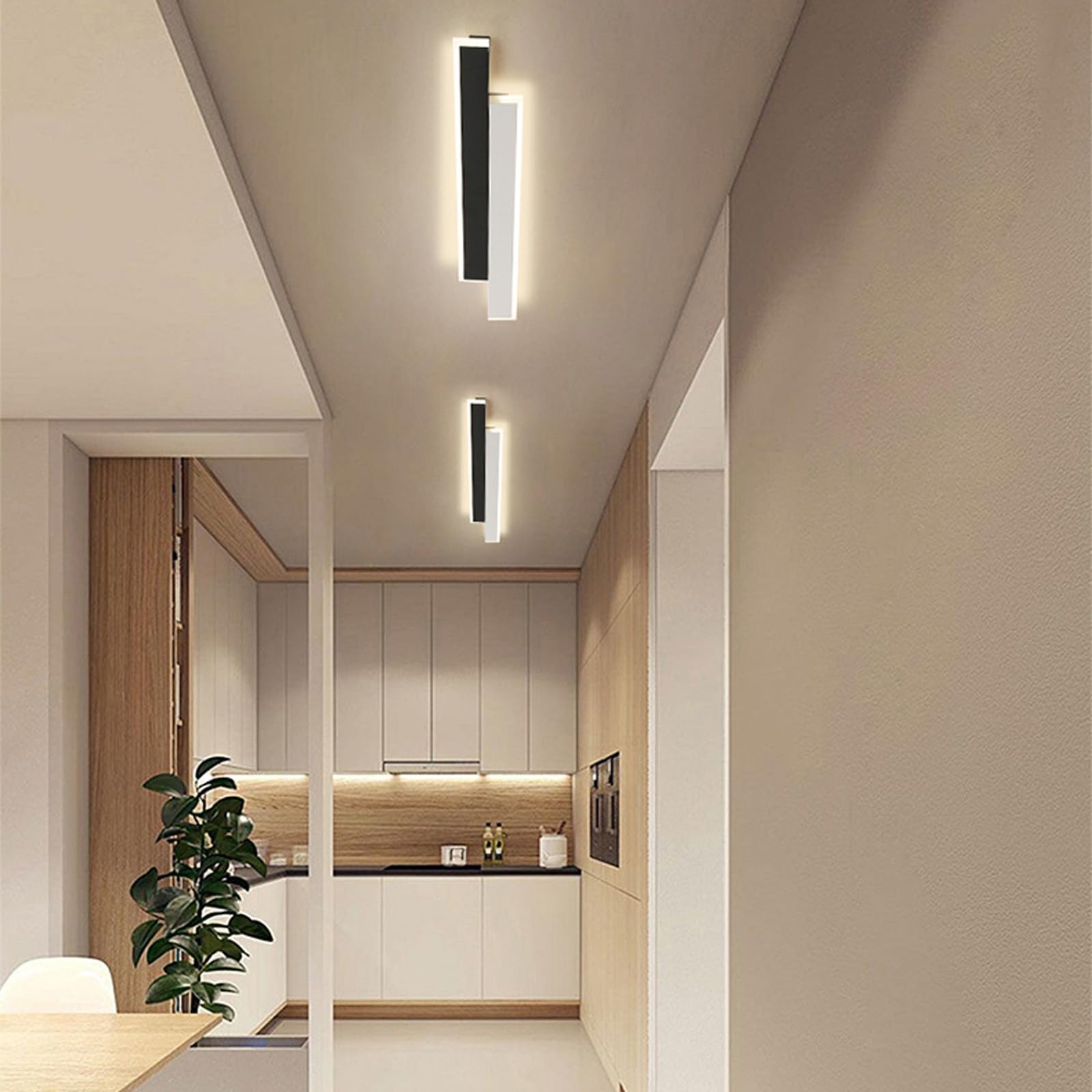 Nowoczesne oświetlenie ścienne, ściemniana lampa sufitowa LED z pilotem zdalnego sterowania, współczesna cienka lampa sufitowa 2700K-6500K, podtynkowa lampa sufitowa, akrylowa wewnętrzna lampa