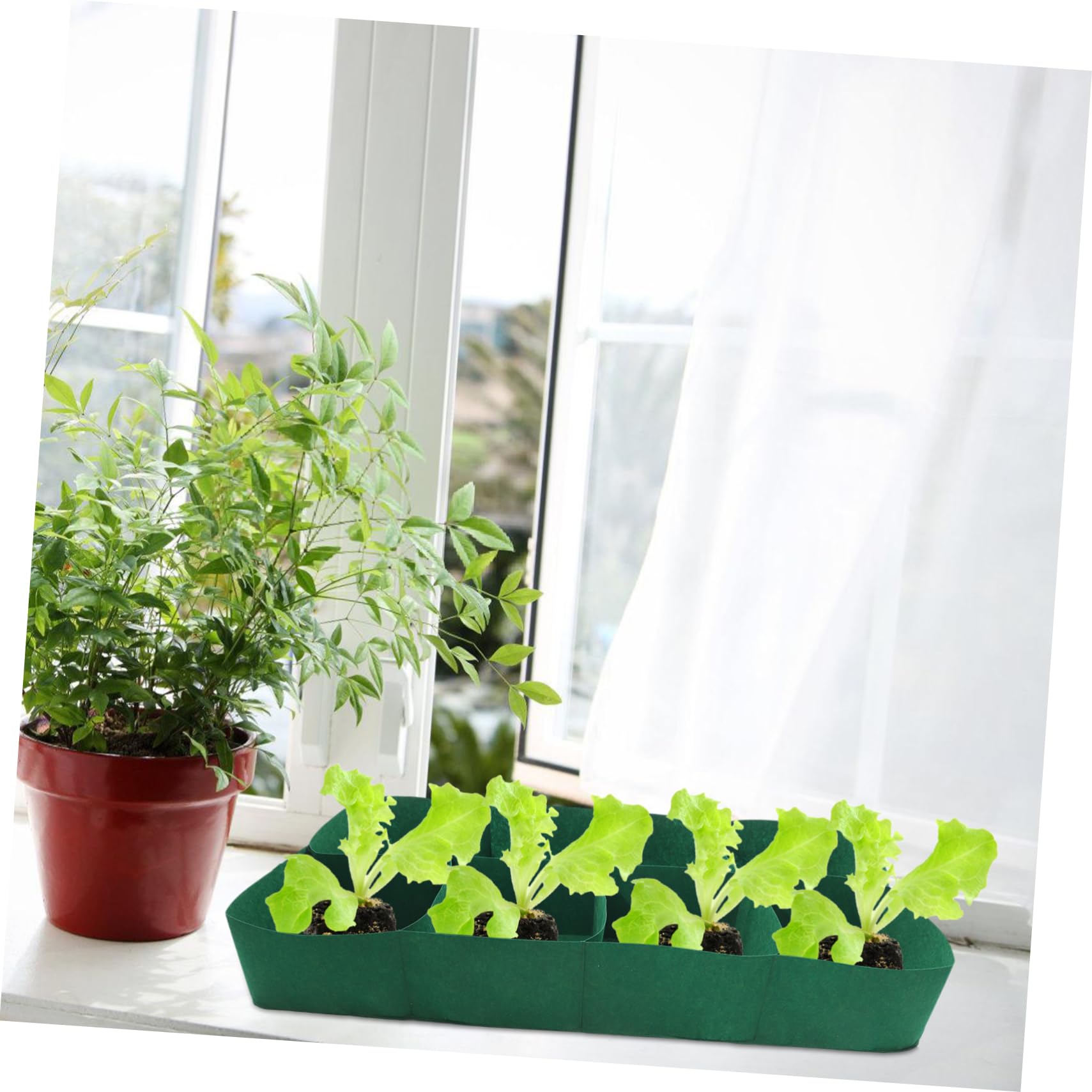 Abaodam Rechteckiger Filz Pflanzbeutel für Gemüse und Pflanzen Hängend für Garten und Balkon mit Atmungsaktiver Qualität