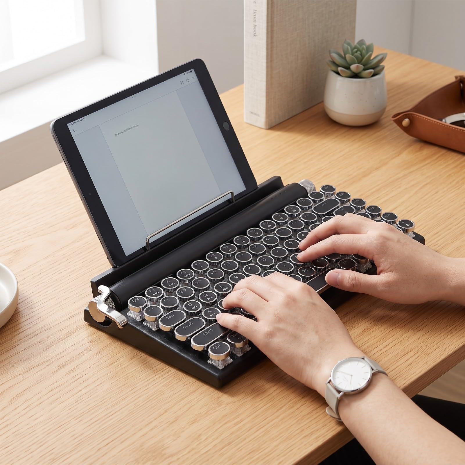 Bewinner Clavier de Jeu Mécanique Steampunk, 14 Rétroéclairage, 3 Modes