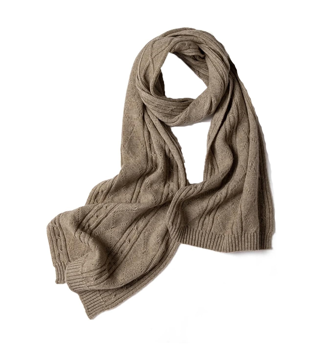 Sciarpa in cashmere invernale da uomo donna sciarpe da esterno in maglia tinta unita jacquard collo sciarpa avvolgente unisex