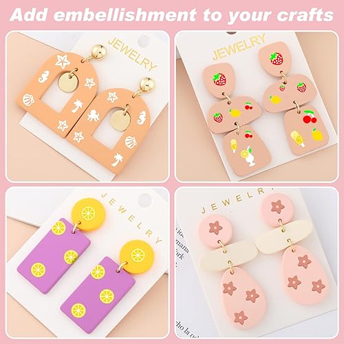 Miniatura 2 de BBTO Juego de 36 cortadores de arcilla polimérica cortadores de aretes de arcilla kit de fabricación de aretes de arcilla herramientas de cerámica