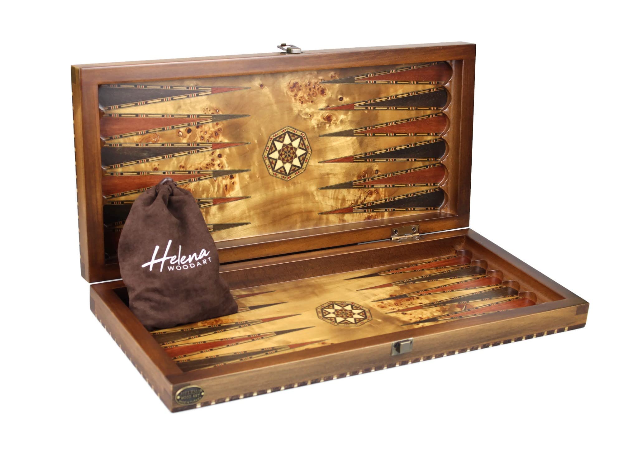 Helena Backgammon zestaw wiejski ptak oko klon 50 cm