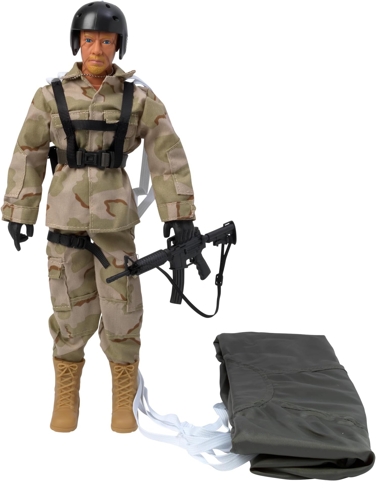 WORLD PEACEKEEPERS from Peterkin | 12" Airborne Trooper Action Figure & Accessories including Working Parachute| 1:6 Scale | Action Figures & Accessories | Ages 3+
