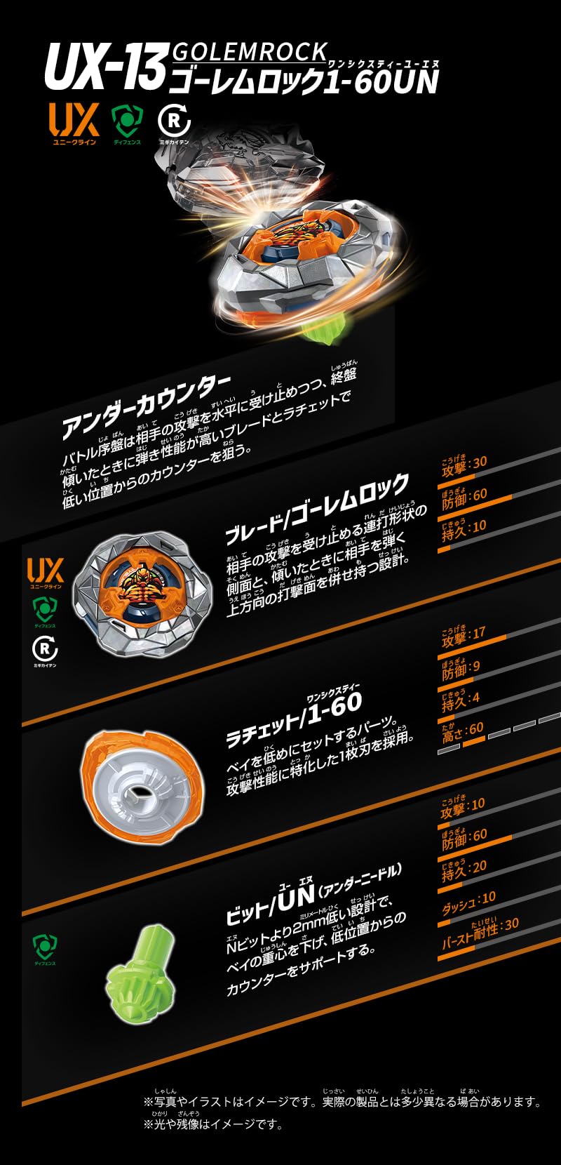 Amazon | 【3個セット】UX-13 ゴーレムロック1-60UN ＋ BX-18