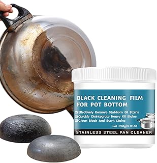 Powerful Burnt Residue Remover Paste For Cookware, 9.17OZ Pot Cleaner For Bottom Of Pans, Stainless Steel Cleaner Fo𝐫 Pots And Pans, Removes Stubborn Stains On Stainless Steel (1PC)