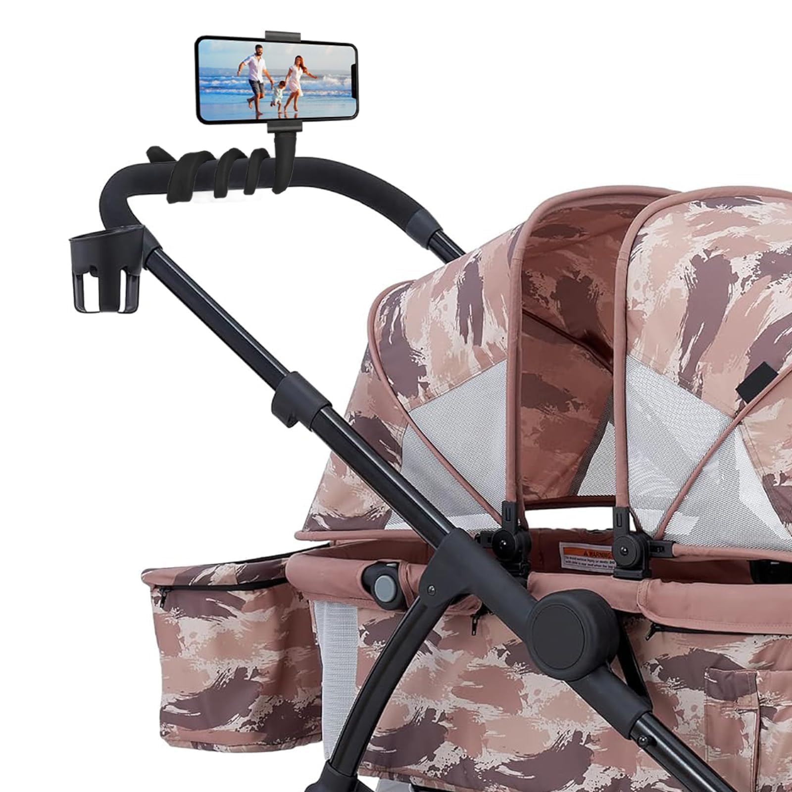 Supporto per telefono per passeggino Supporto per telefono cellulare portatile Supporto per telefono per passeggino con braccio flessibile antiscivolo Supporto per telefono flessibile Accessori