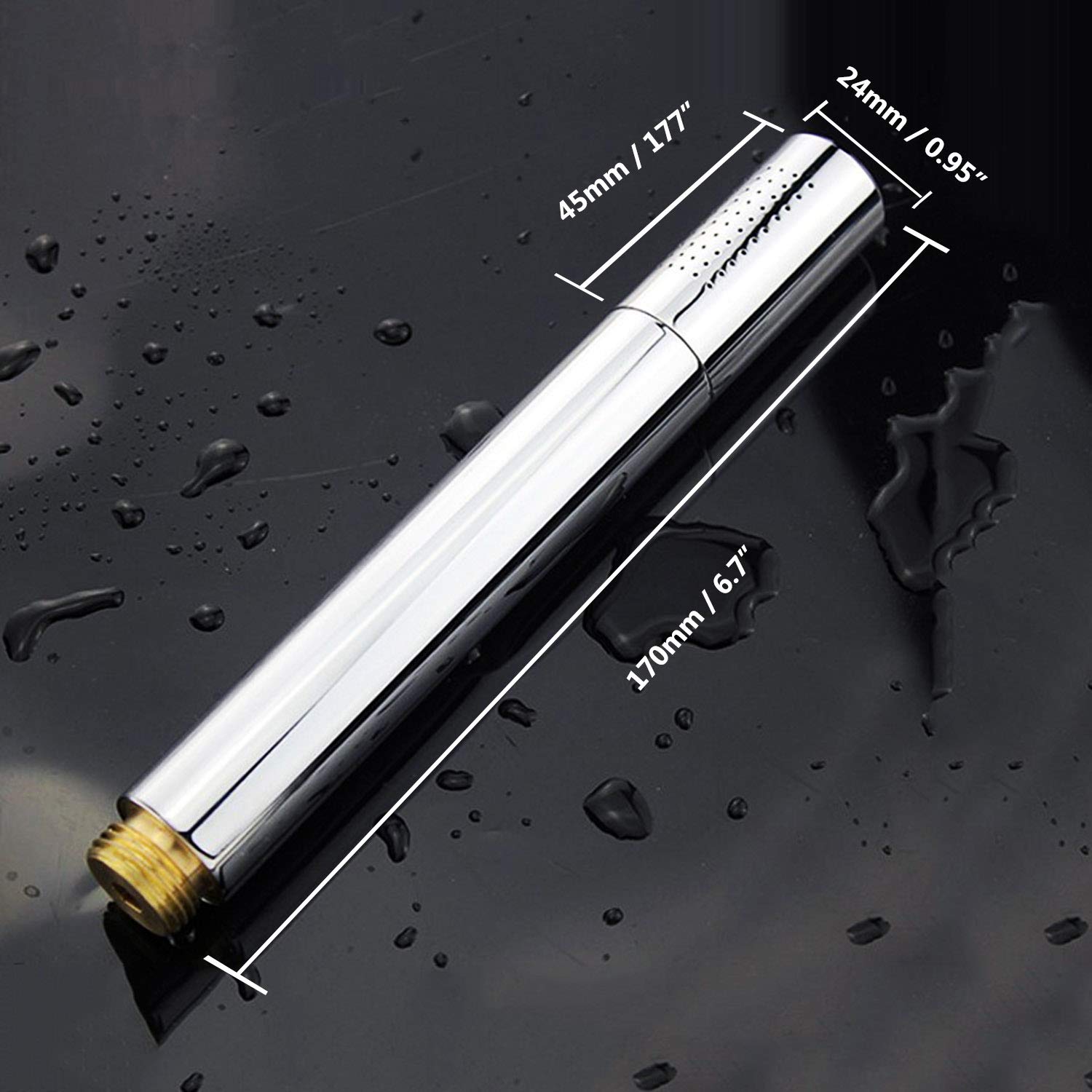 Telefoni Doccia Doccetta Soffione Manopola Doccia Mini Universale Soffione Doccia Portatile Ottone Cromato (Mini soffione per doccia) (Il giro)