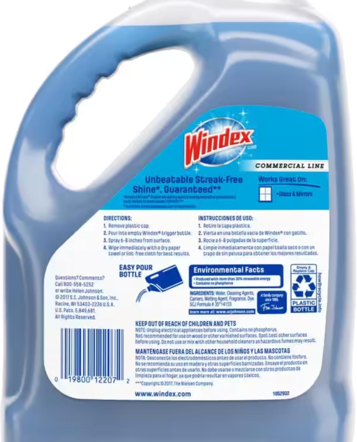 Windex 1 Gallon Refill, Glass Cleaner Refill Refill 1 Gallon Original (82743)