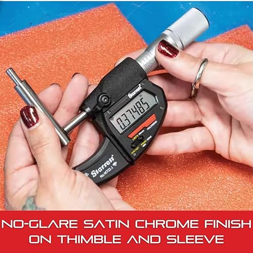 Miniatura 4 de Starrett Micrómetro electrónico con salida SPC - IP67 impermeable, acabado cromado satinado, caras de medición de carburo, pantalla LCD, rango