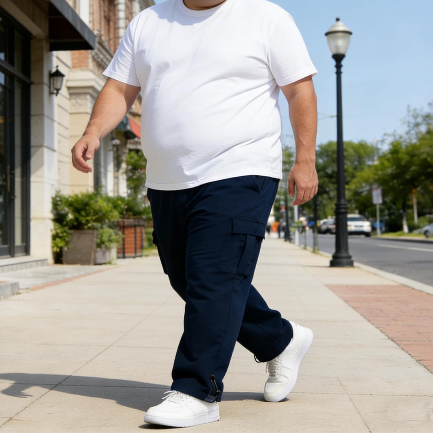 Big and Tall Cargo Pants for Men Pants Stretch Casual Pants Multi Pockets Sweatpants Outdoor Hiking Work Adjustable - Image 6