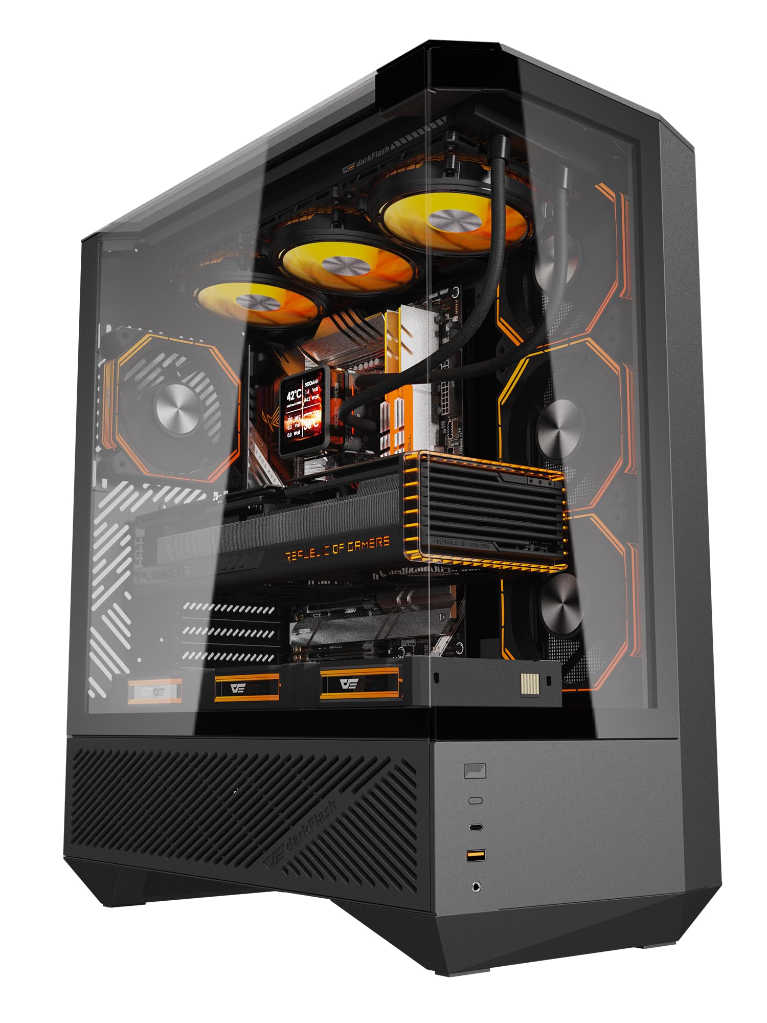 Amazon.com: darkFlash DY460 ATX Full-Tower PC Gaming Case, High