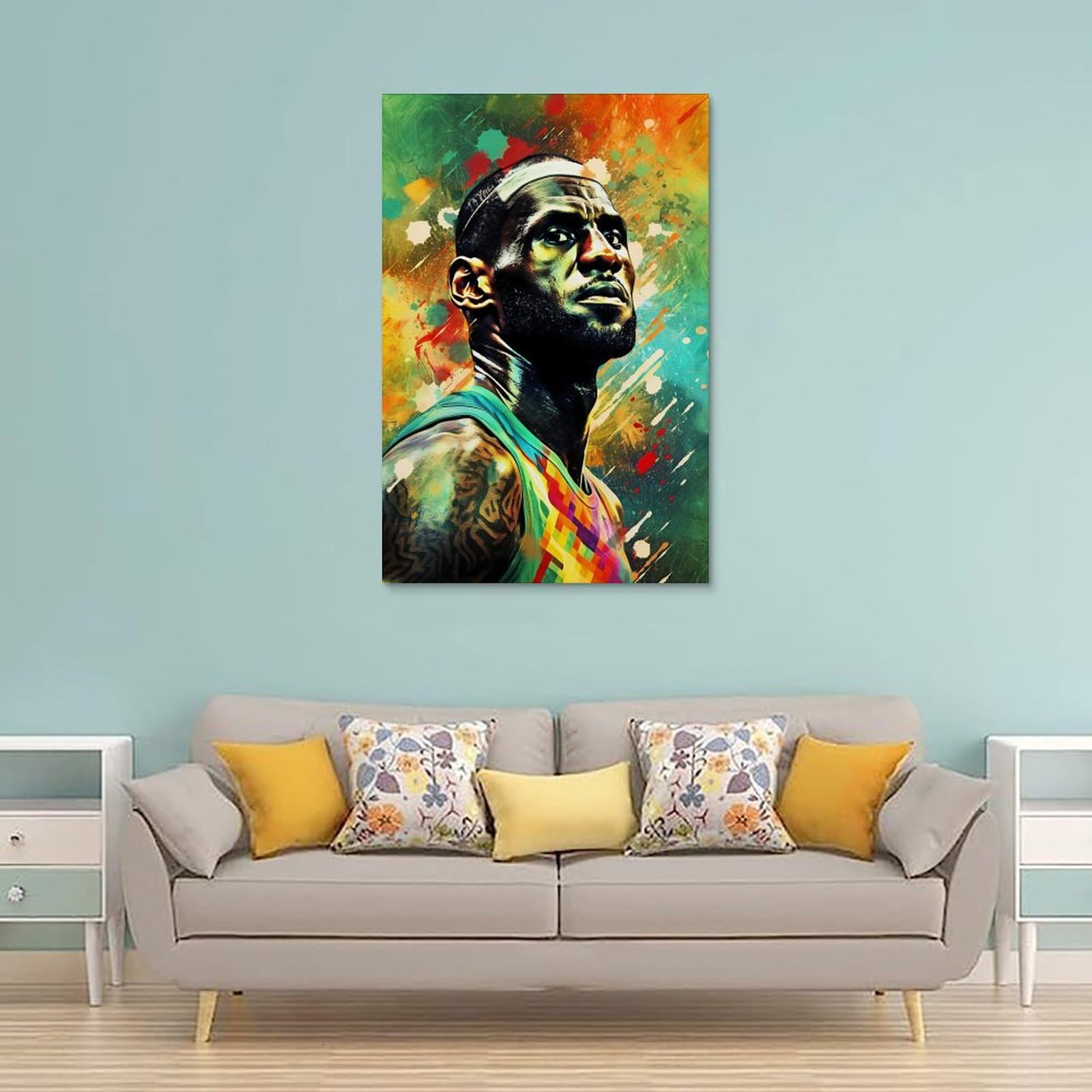 Lebron Poster James Canvas Decorative Painting Modern Aesthetic Decorative Painting Bedroom Living Room Art Poster 12x18inch(30x45cm) Unframe-style-1 - Image 2