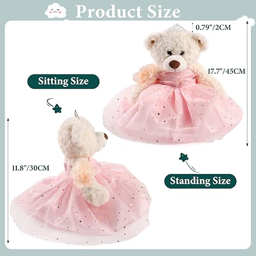 Miniatura 2 de Muñeca de quinceañera con vestido, decoración de quinceañera para niñas, OSO de peluche para 15 años con vestido, centro de mesa, muñecas para