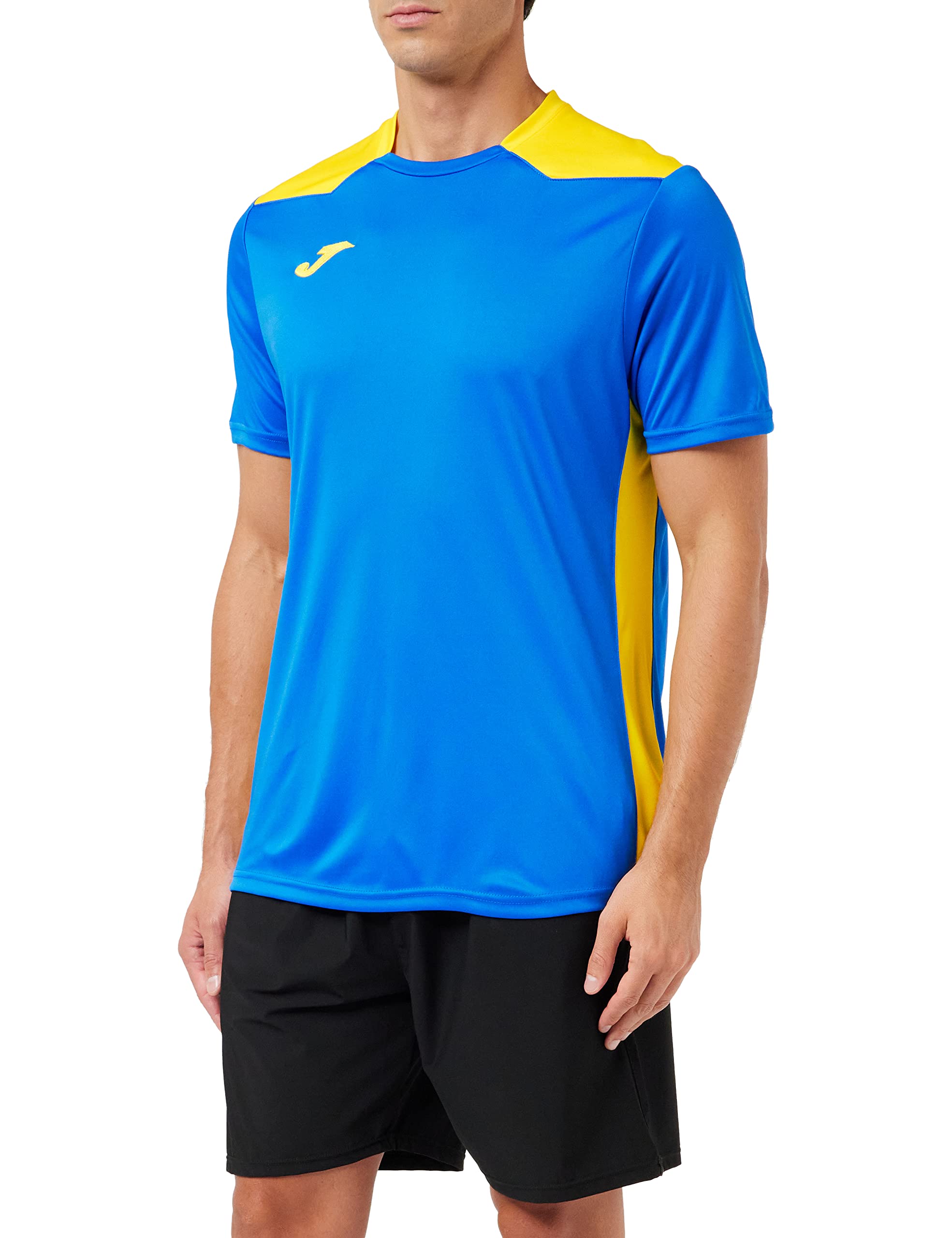 Joma Mens Championship Vi T-Shirt, Royal-Yellow, XXS EU