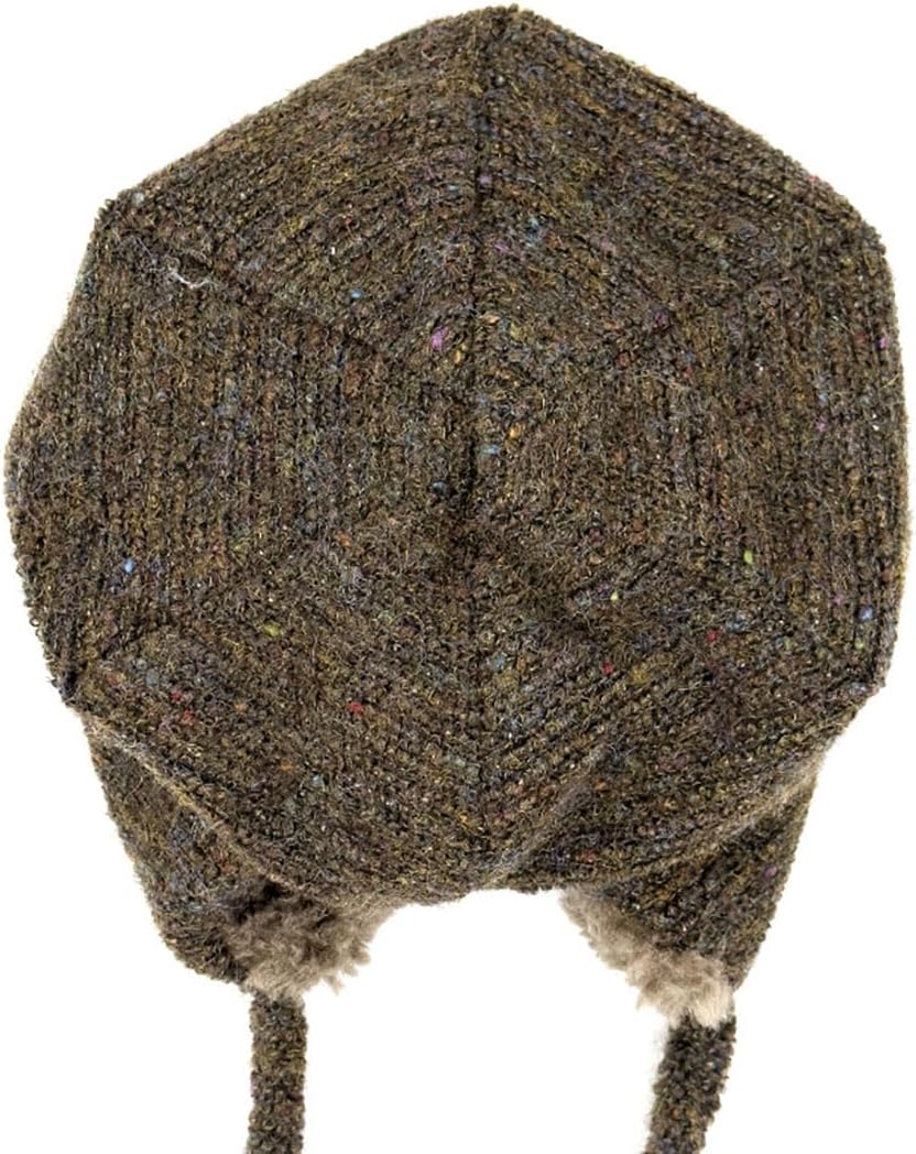 Women Winter Fleece Beanies Hat with Ear Flaps Soft Warm Crochet Skull Cap