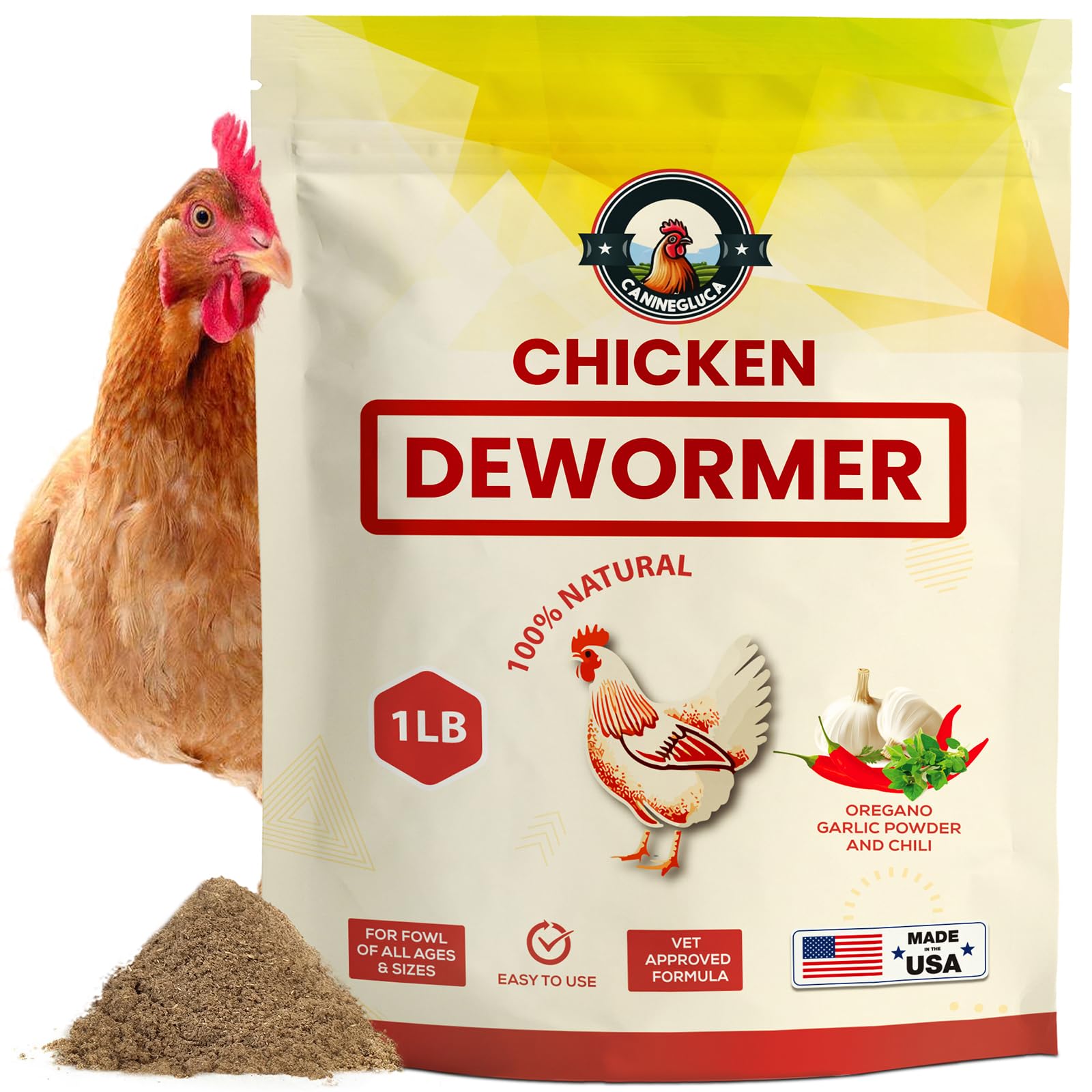 Natural Chicken Dewormer Powder 1LB