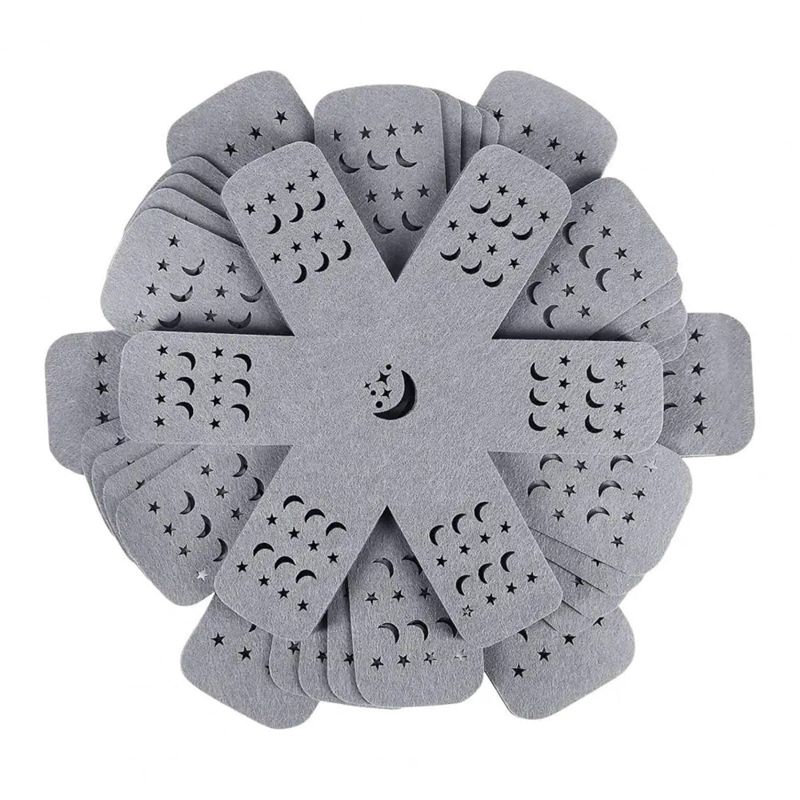 Ppdingding Grey 12Pcs Gray Felt Pot And Pan Protectors - Non-Slip Cookware Stackers For Kitchen Organization