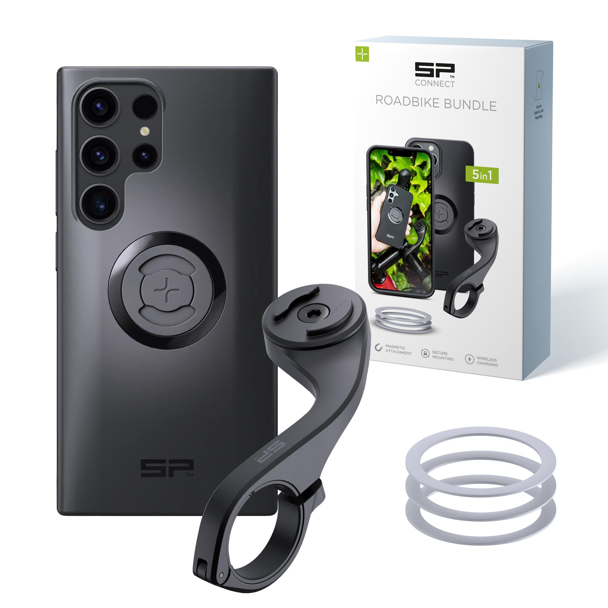 SP CONNECT Road Bike Bundle | SPC+ | kompatibel mit Samsung S24 Ultra | Handyhalter für Road Bike| Fahrrad Handy Halterung Gadget