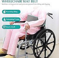 Vista 2 de Cinturón de seguridad para silla de ruedas, arnés de seguridad ajustable, cinturón de sujeción de posicionamiento, cinturón de cojín antideslizante