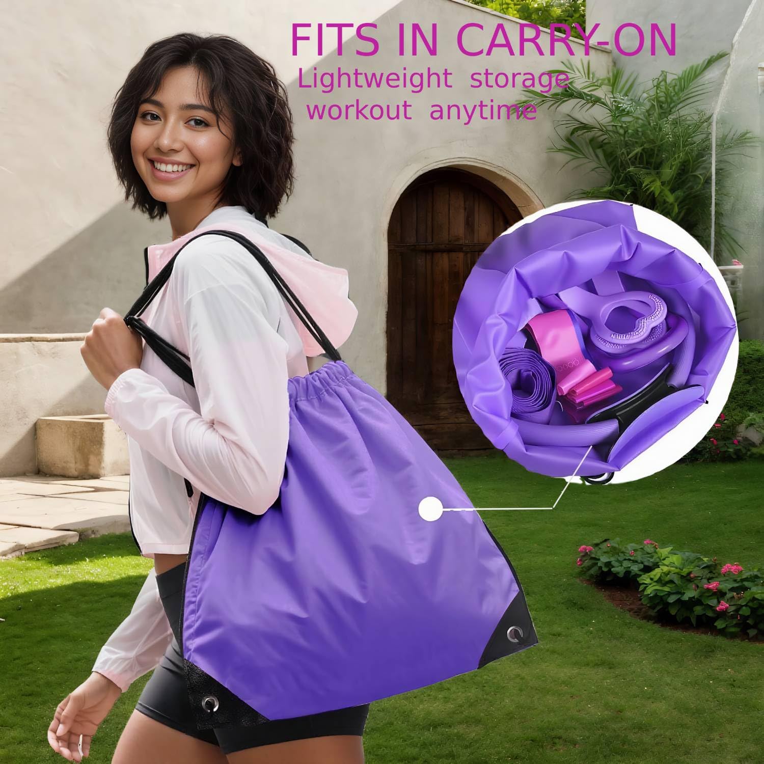 Set di 13 accessori per pilates, per la casa, pilates, pilates, per la casa, pilates, kit essenziale per donne con palla da yoga, anello da yoga, calze, anello da pilates e accessori