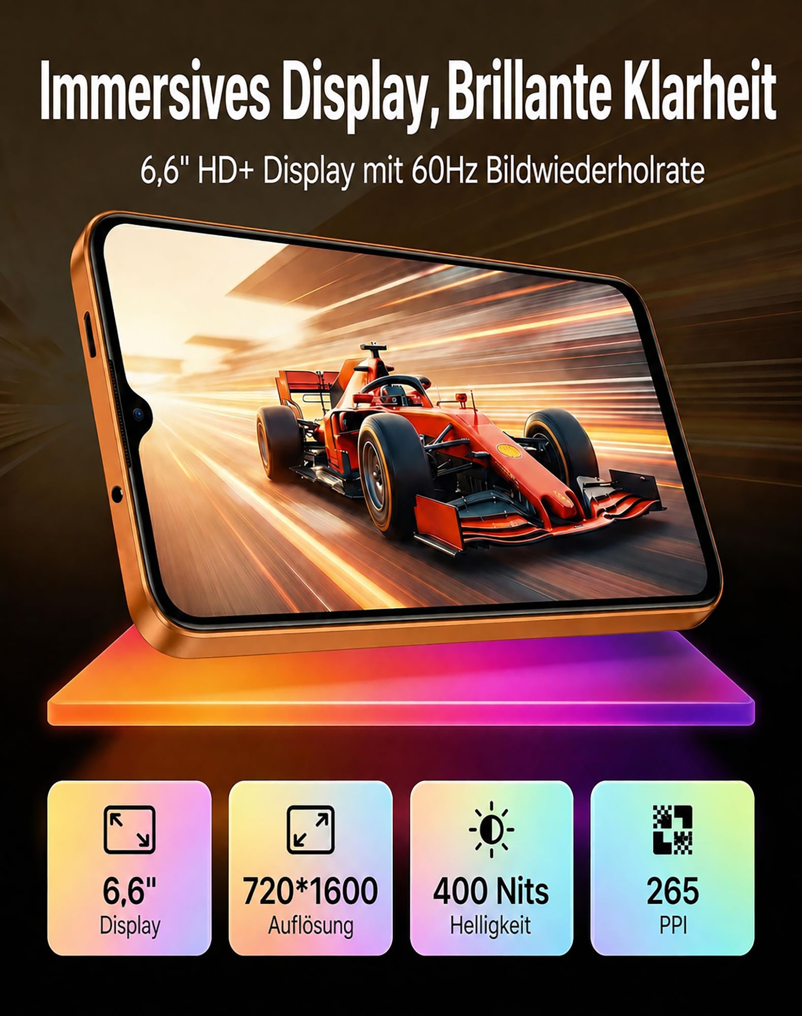 invens Note 15P 4G Smartphone ohne Vertrag, 6,52 Zoll Android 16 Go Handy, 9GB + 32GB/TF256 GB, Dual SIM Smartphone, 16MP+5MP Kamera, Face ID, 3500mAh Abnehmbarer Akku, USB-C, Schwarz