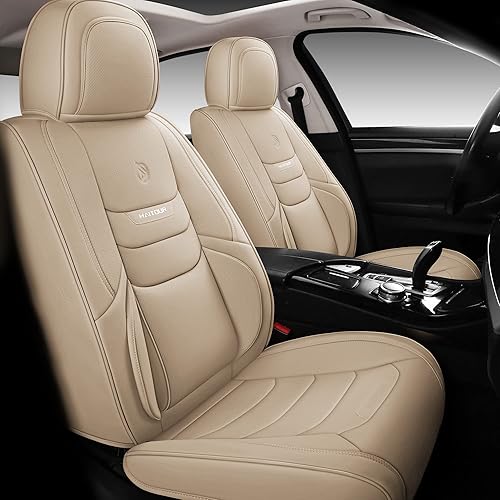 Juego de fundas de cuero de cobertura completa para asiento de automóvil, ajuste universal para la mayoría de automóviles, sedanes, camiones, SUV,