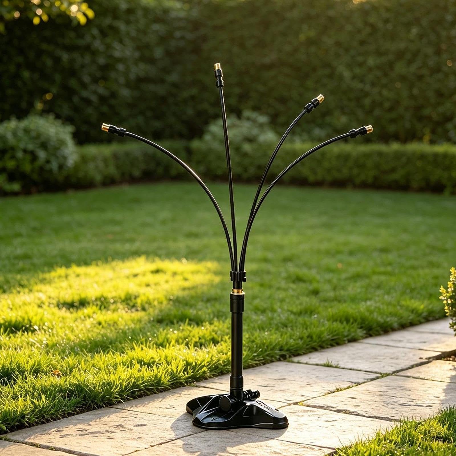 Nebulizzatore da Giardino Misting Esterno per Patio Tubazione con Spruzzo Regolabile in Materiale Pp Ottone Adatto per Piscina Barbecue, 1 Asta di Prolunga