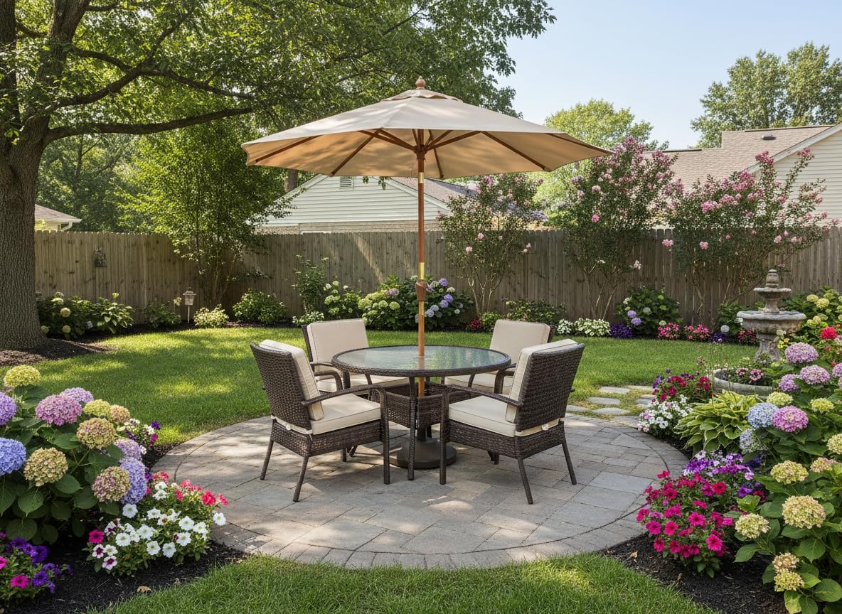 US Weight 30 Pound Umbrella Base - Weighted Umbrella Base for Use with Patio Table – Heavy Duty Base- Made in The USA