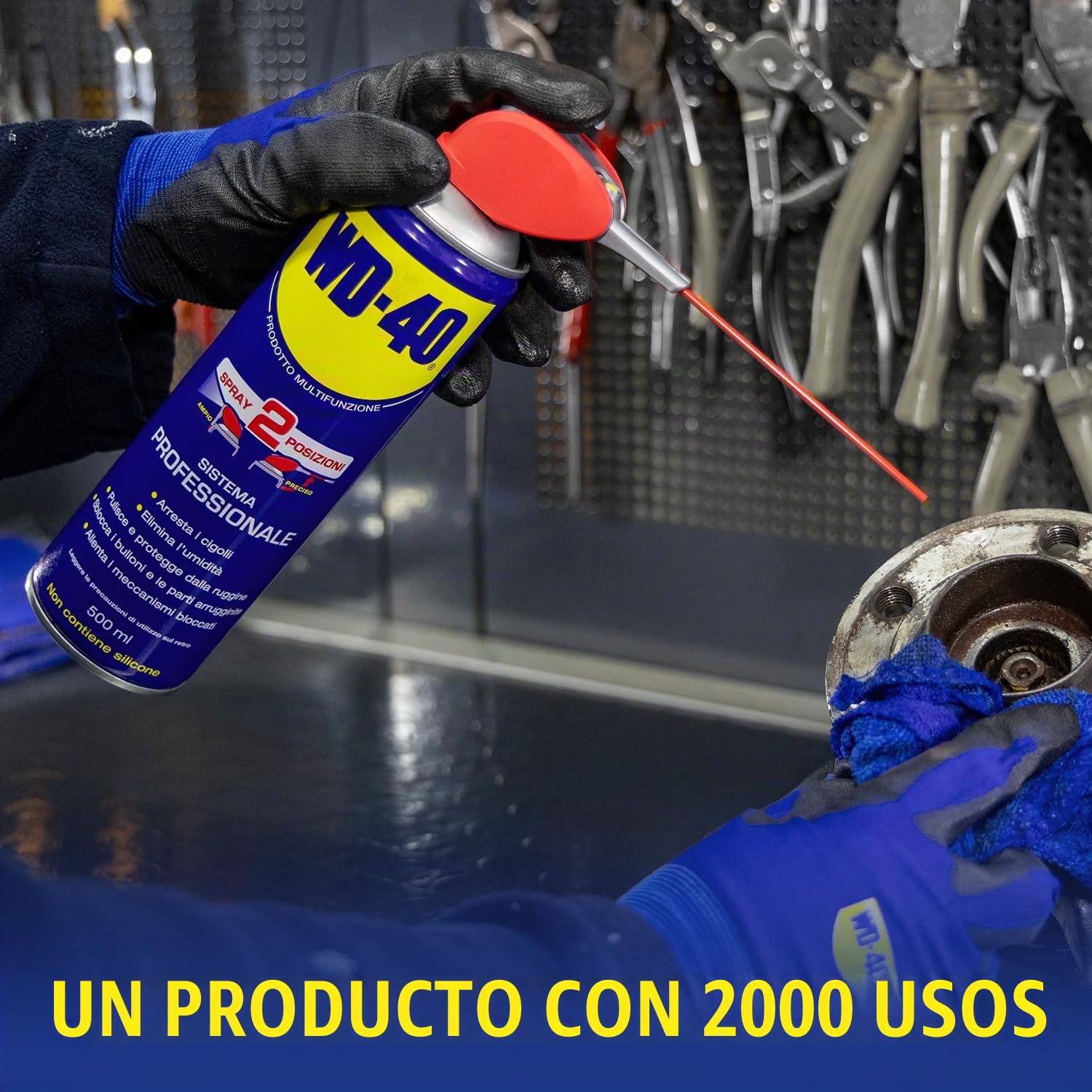 WD-40 Producto multifunción – Lubricante en spray con sistema profesional de doble posición, 500 ml, 6 unidades