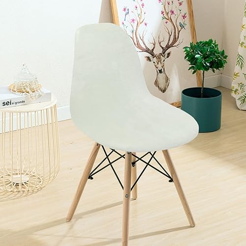 Miniatura 10 de Aalle Velvet Dining Chair Covers Stretch Scandinavian Universal without Side Chair Cover for Kitchen, Living Room, Office, Navy, 6 Pieces