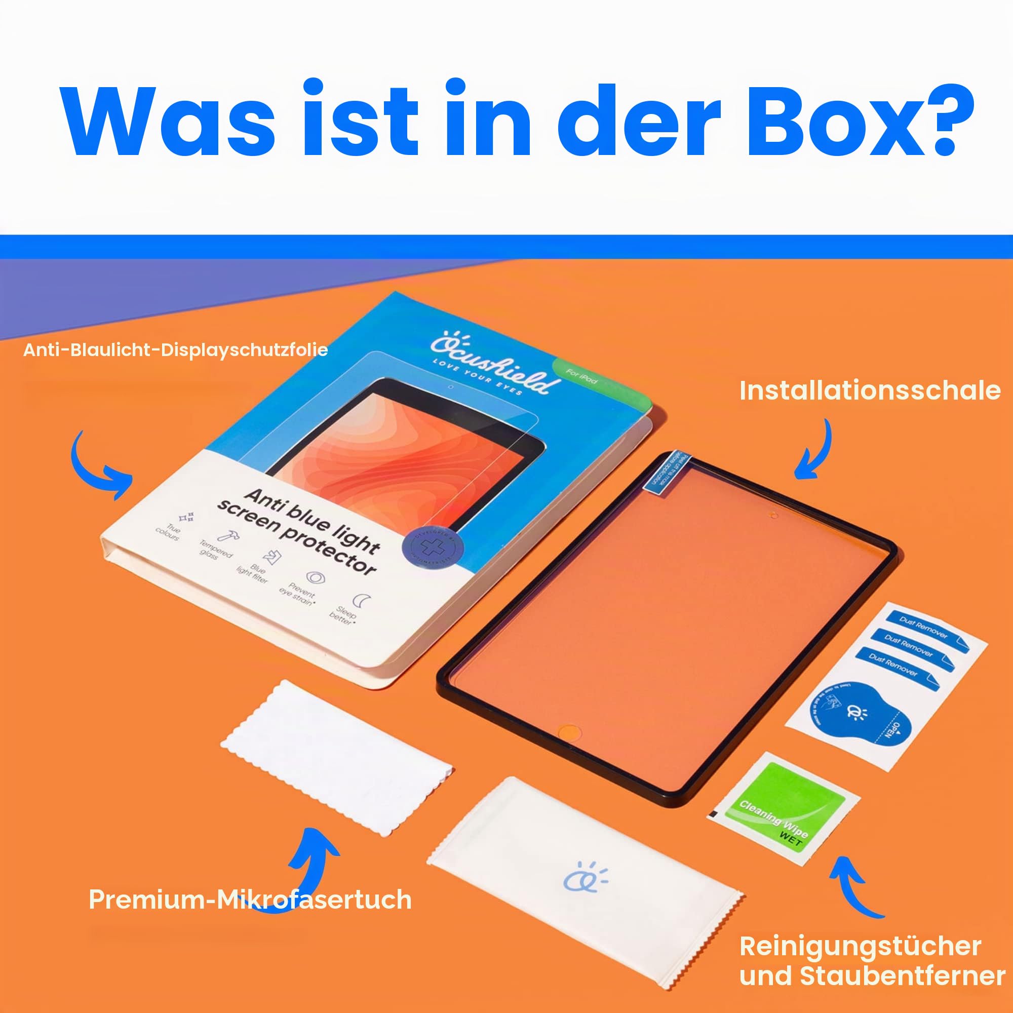 Ocushield Anti Blaulicht Schutz iPad Air 4./5. 10.9" & Pro 11"