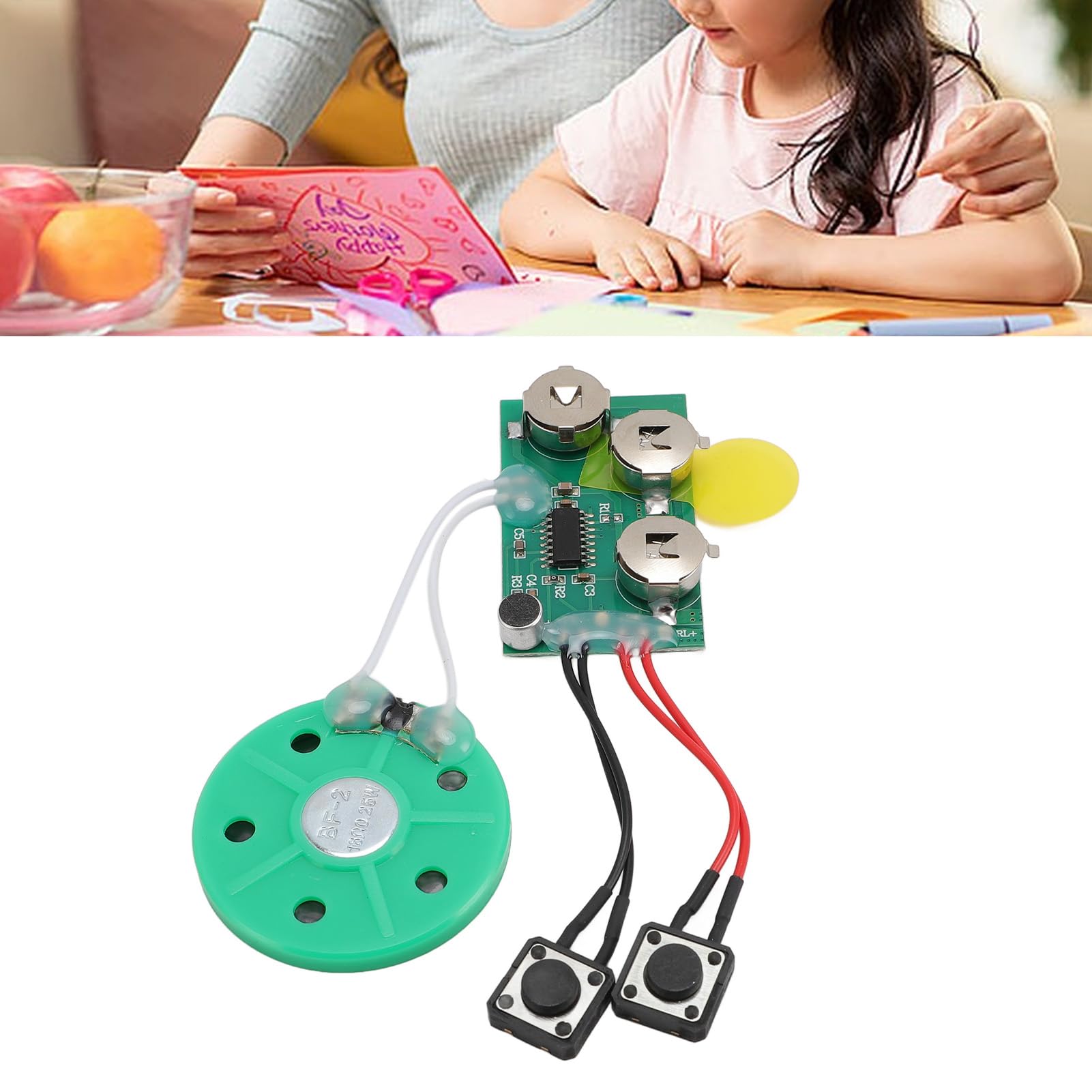 120 Secondes Chipe de Carte de Voeux DIY - Module de L'enregistreur Sonore avec Haut-Parleur, Musique de Module D'enregistrement de la Voix de Musique pour Cartes de Noël,