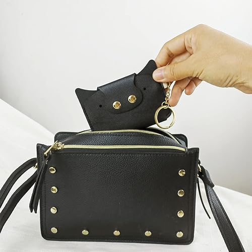 Vista 8 de Pastillero anticonceptivo/billetera de cuero PU Medicina titular lindo con llavero (rosa)