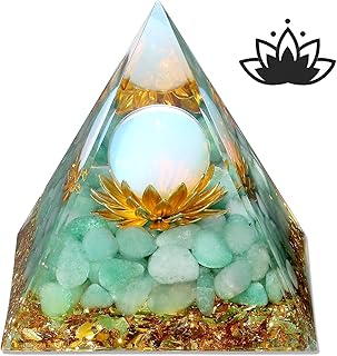 XIANNVXI Green Healing Crystals Tower,Good Luck Gifts,Anxiety Gifts,Lotus Flower Tower Orgonite Orgone Positive Energy Reiki Aventurine Gemstone Tower,Positive Gifts