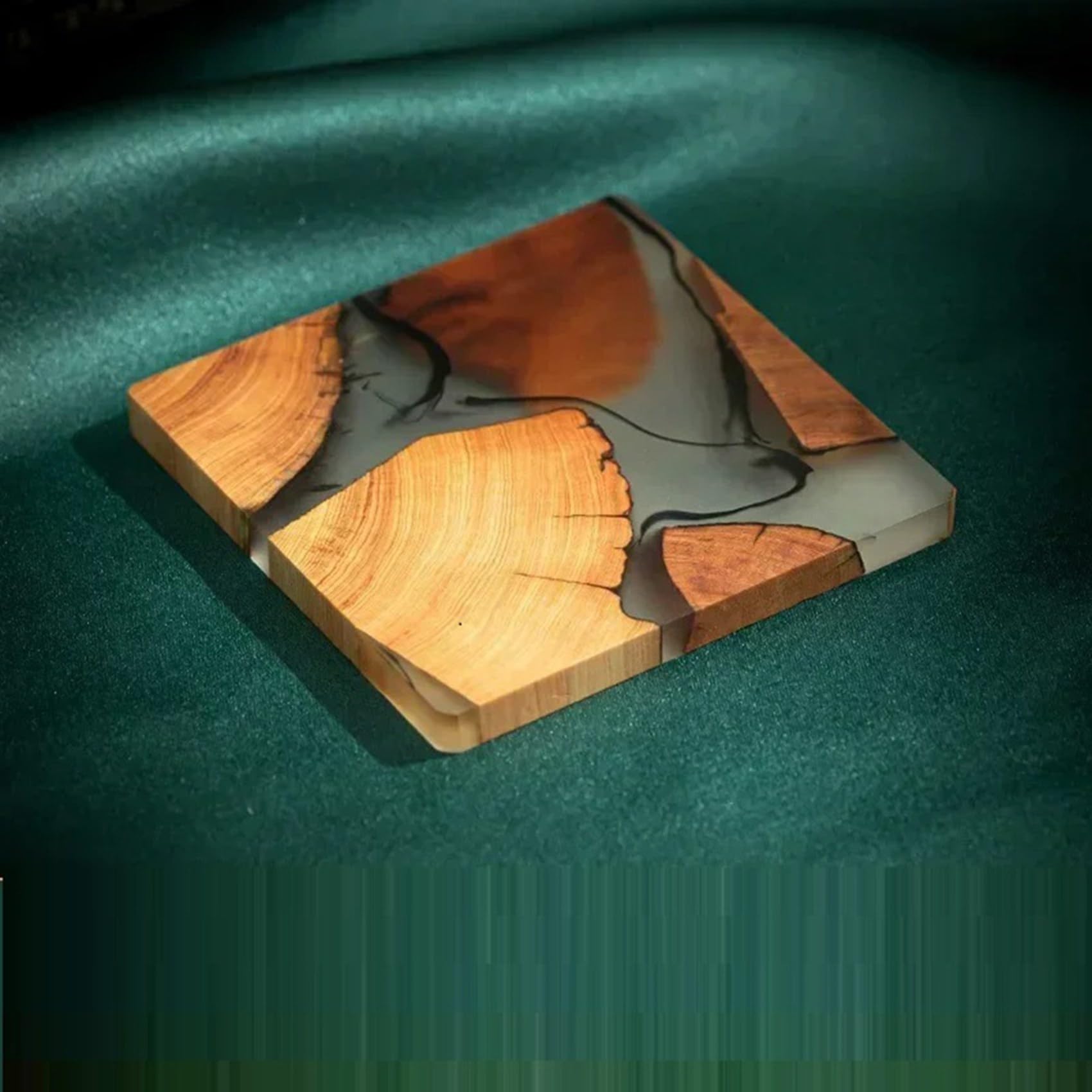 sous-Verres en Bois avec résine époxy – protège Vos Surfaces