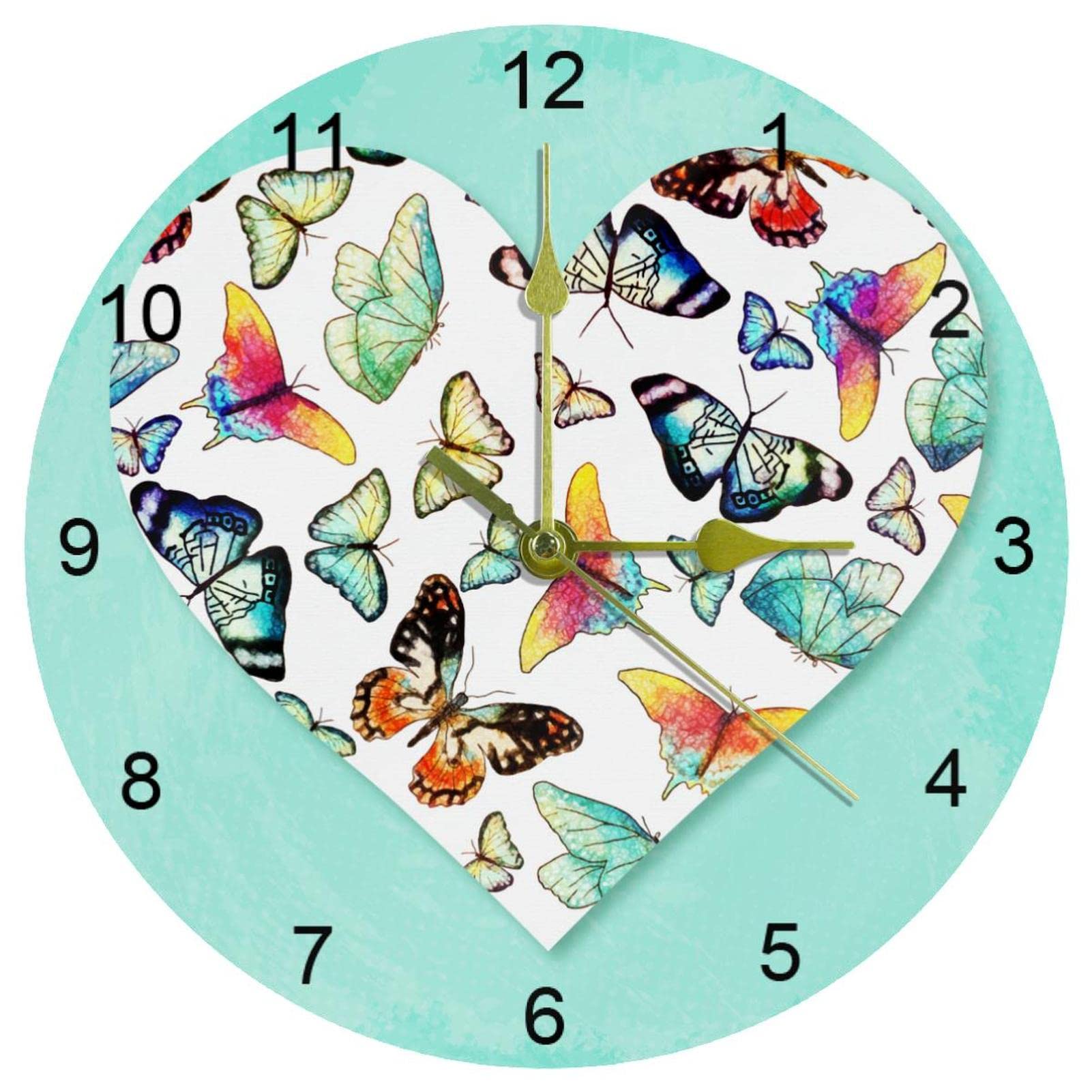 Horloge murale en forme de cœur à offrir comme cadeau original de décoration de maison