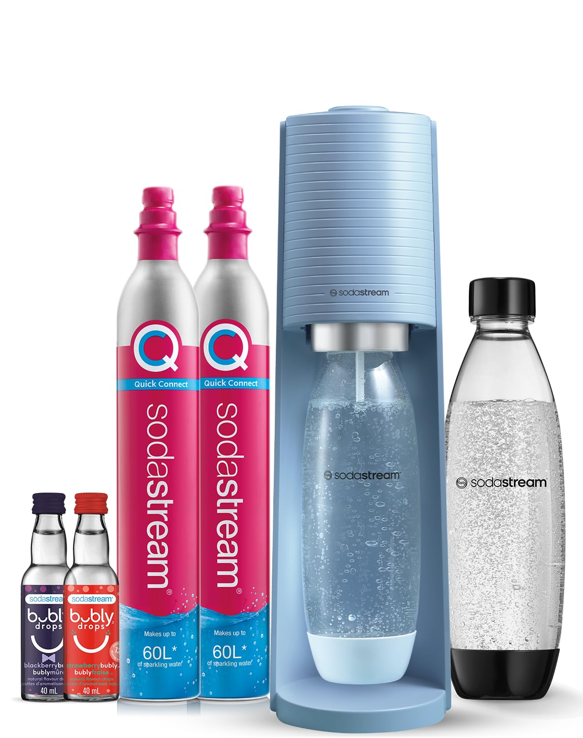 SodaStream Terra Sparkling Water Maker (Blue) Bundle