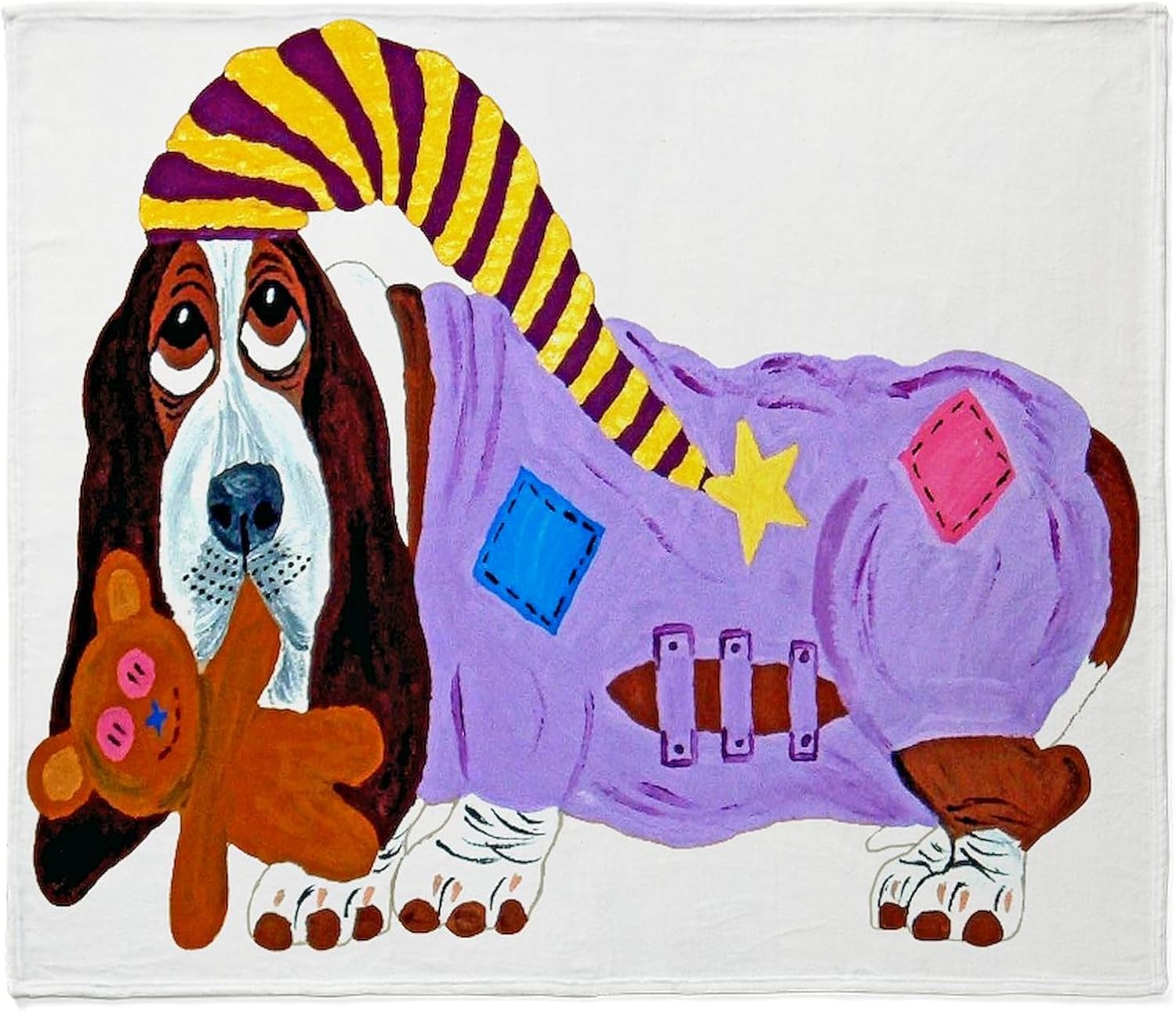 CafePress Basset Hound Bedtime Throw Blanket Super Soft Fleece Plush Throw Blanket, 60"x50"