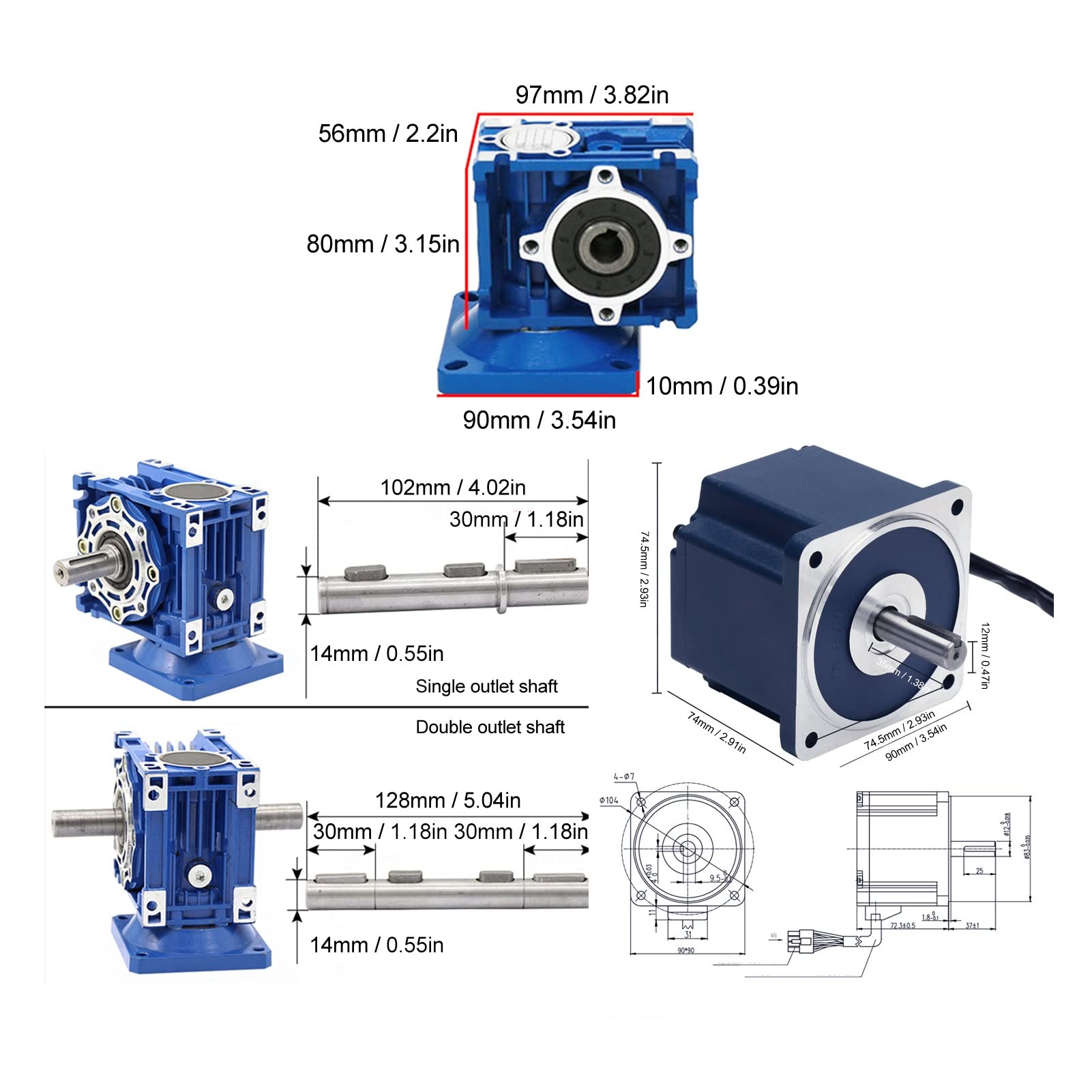 Generic Motor de Engranaje sin Escobillas de CC, Motor sin Escobillas sin Eje Hueco de Alta Eficiencia para Robots y Máquinas Expendedoras, 120 W 24 V 5 A (140r/min)