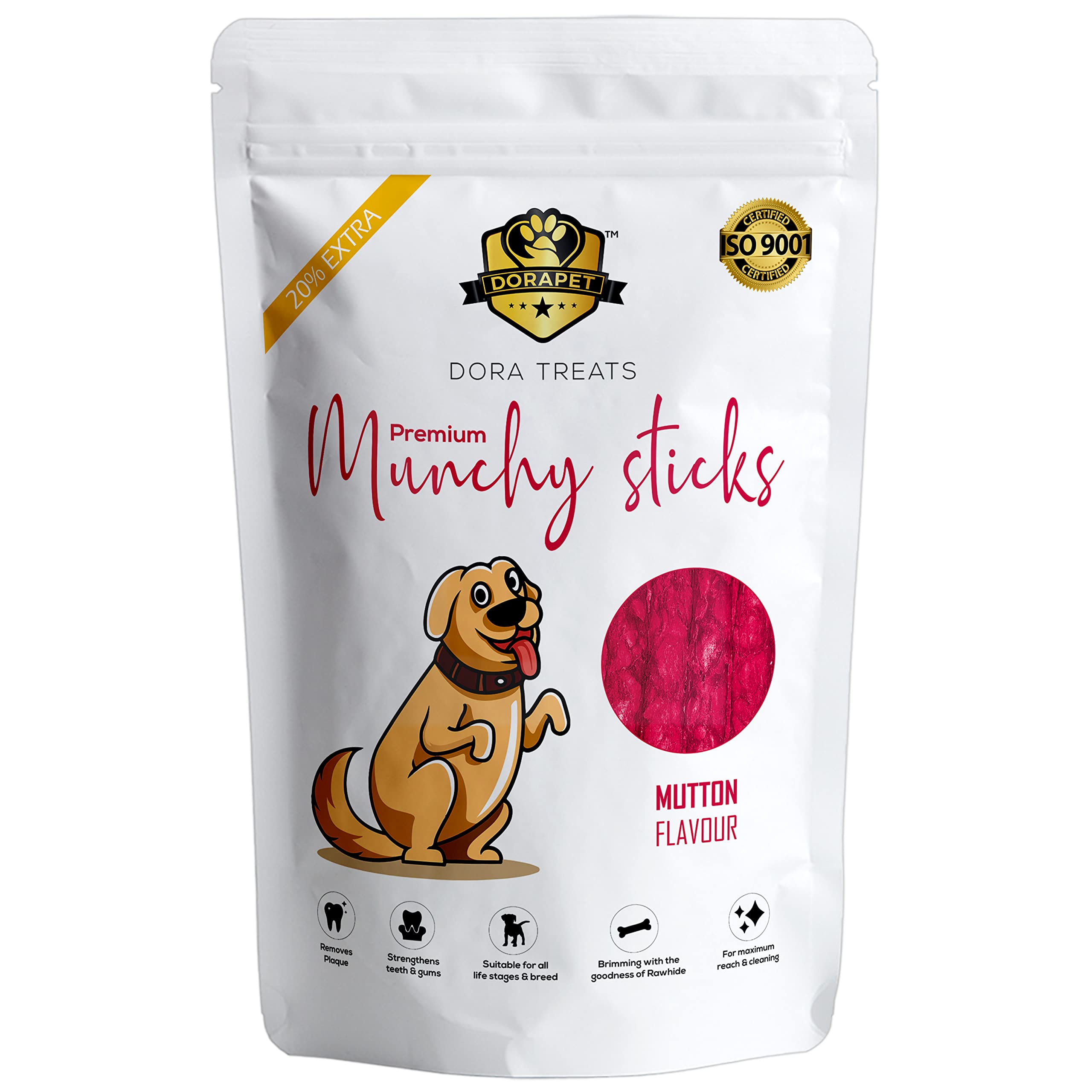 Dora Treats Munchy Sticks by Dorapet, Mutton Flavour, Dog Treats, 360 g x 2 (Buy 1 Get 1 Free) (B09R7QRDD7) Amazon Price History, Amazon Price Tracker