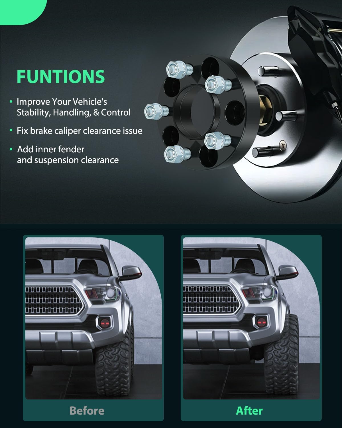 SCITOO 4Pcs 5x115 Wheel Spacers 1.25 inch Bore 71.5mm Studs 14x1.5 5 Lug Wheel Spacers Fit for Dodge Charger 2006-2022,for Dodge Challenger 2008-2022