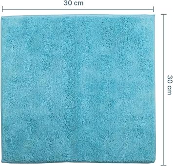 delka Microfibre Cleaning Cloths –Multi-Purpose, Ultra Soft & Lint-Free –Reusable, Streak-Free for Kitchen, Car, Glass, Windows & Electronics (Blue)