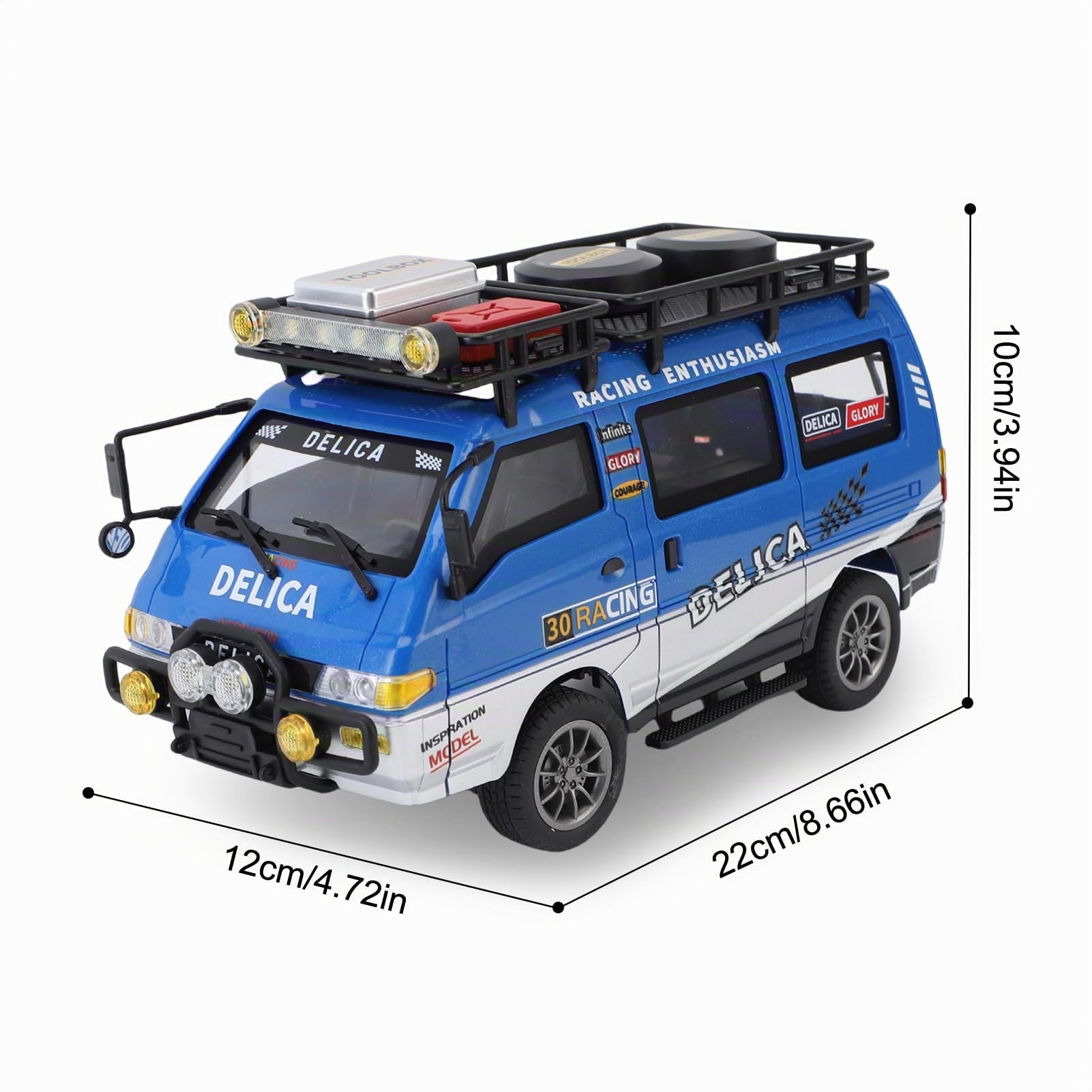 Ferngesteuertes Auto, 1:24 2,4G RC Auto mit LED-Scheinwerfern, Dual-Speed-Modus, 50 Minuten Lange Dauer, RC Car Spielzeugauto Geschenke (Blau 2 Batterien)