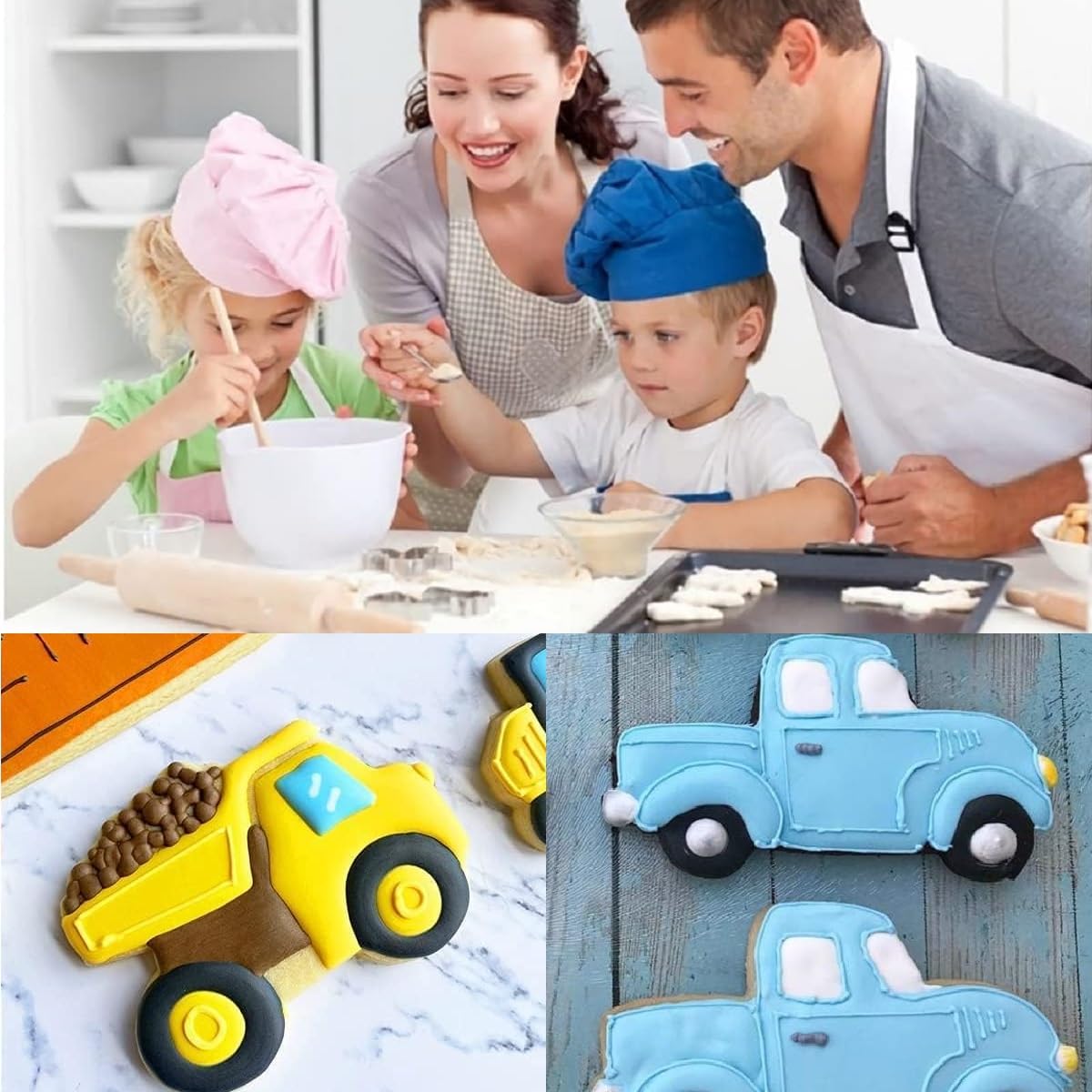 Construction Cookie Cutters, 10pcs Digger Tractor Cookie Cutter, Stainless Steel Cookie Cutters, DIY Fondant Cookie Cutters Set for Kids, Birthday, Party Decoration Construction Cookie Cutters, 10pcs Digger Tractor Cookie Cutter, Stainless Steel Cookie Cutters, DIY Fondant Cookie Cutters Set for Kids, Birthday, Party Decoration