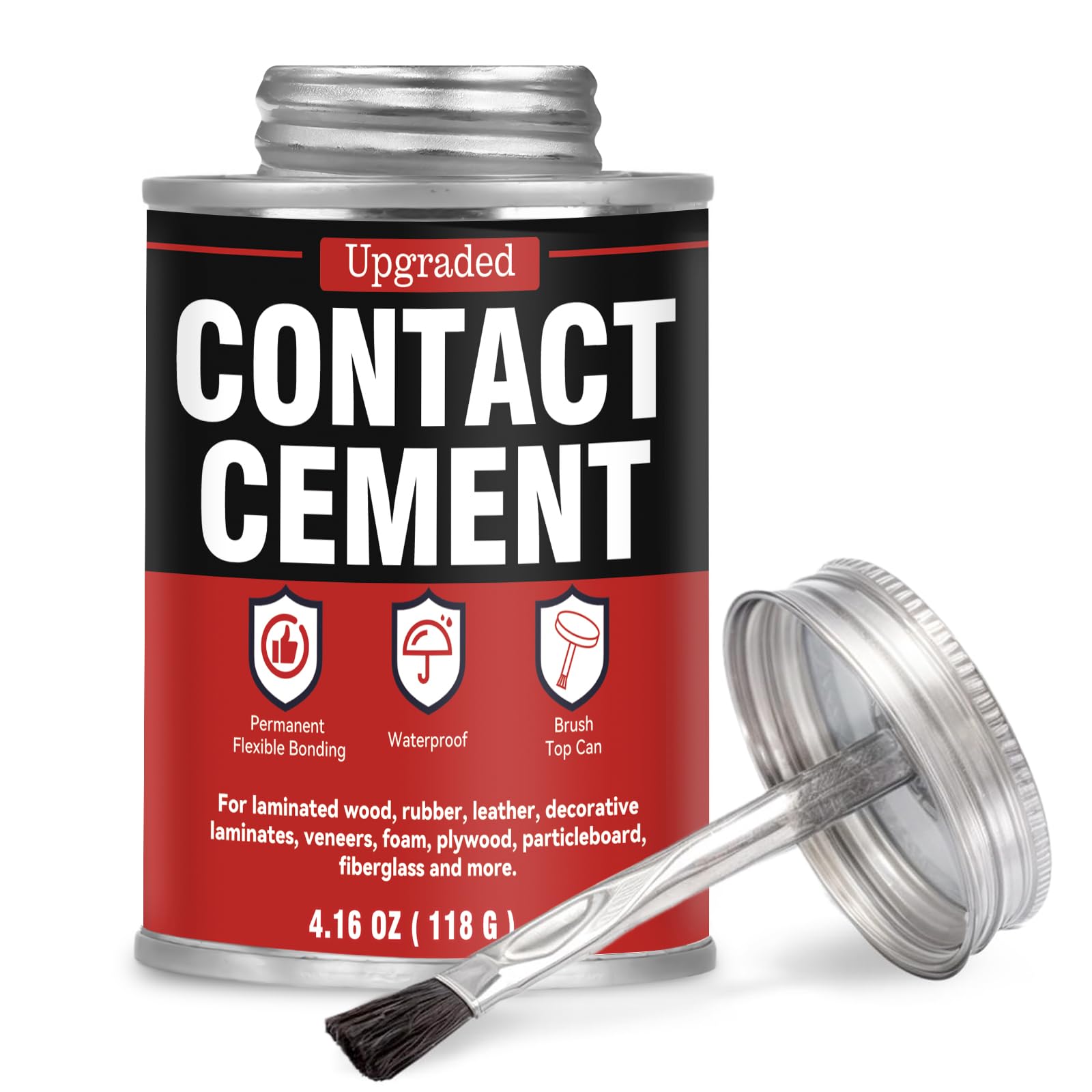Photo 1 of [Major Damage LEAK] Bondtech Contact Cement Adhesive, Professional Neoprene Contact Adhesive, Strong Bonding for Woodworking, Leather, Repairs and Crafts (4.16 Ounce)