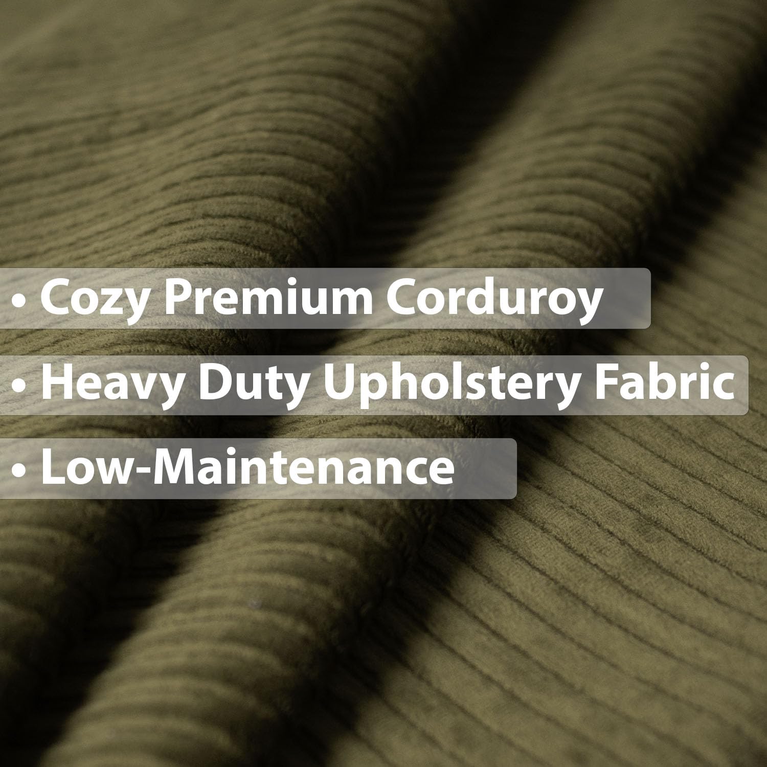 FoammaUSA Premium Corduroy Futon Couch Mattress – Made in USA 6-Inch Memory Foam Infused Easy fold Sofa Bed with Heavy-Duty Zipper & Removable Cover, CertiPUR-US Certified (Frame Not Included)