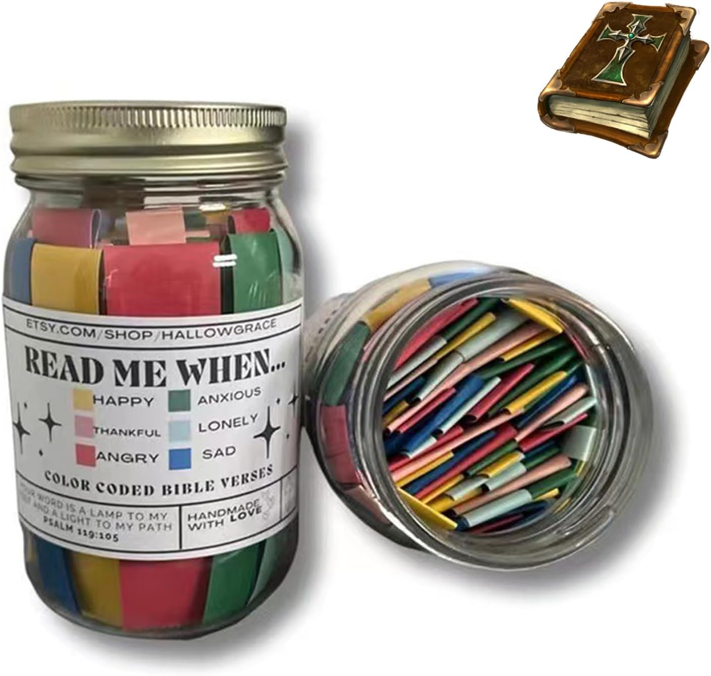 Bible Verses in a Jar,Jesus Scripture Jar,Scripture Cards