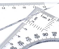 Vista 3 de BronaGrand Juego de 2 reglas triangulares cuadradas, 30/60 y 45/90 grados, juego de 2