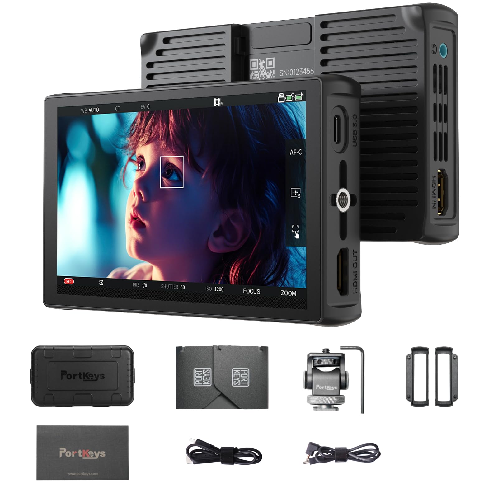 Amazon.co.jp: Portkeys LH5C カメラモニター 5.4インチ 800nit 4K