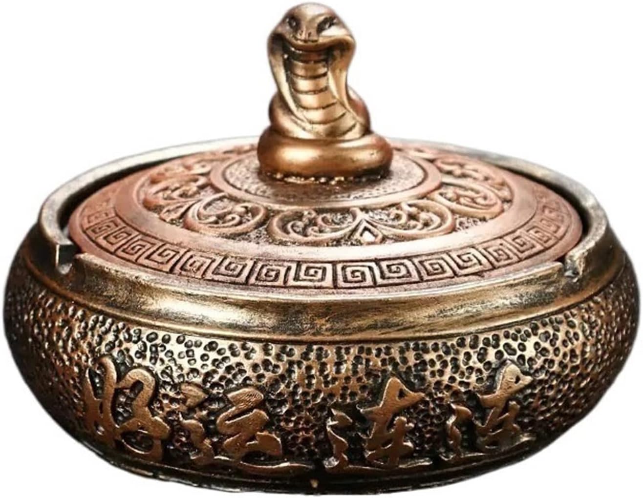 Ash Tray Large Ashtray Creative Zodiac Animal Ashtray with Cover Ashtray For Cigarettes Ashtray for Home Office Desktop Decoration Outdoor Ashtray (Color : F)